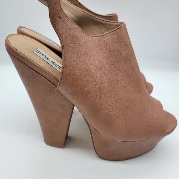 Steve Madden Gabby Cognac Size 9 in Box soles show wear - Picture 2 of 6